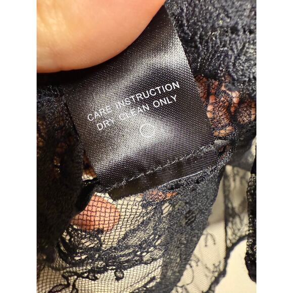 Michael Costello x Revolve Black Lace Top Sz. S - Picture 6 of 7